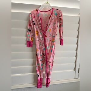 Little Sleepies Pink Birthday Party Zippy 18-24M (EUC)